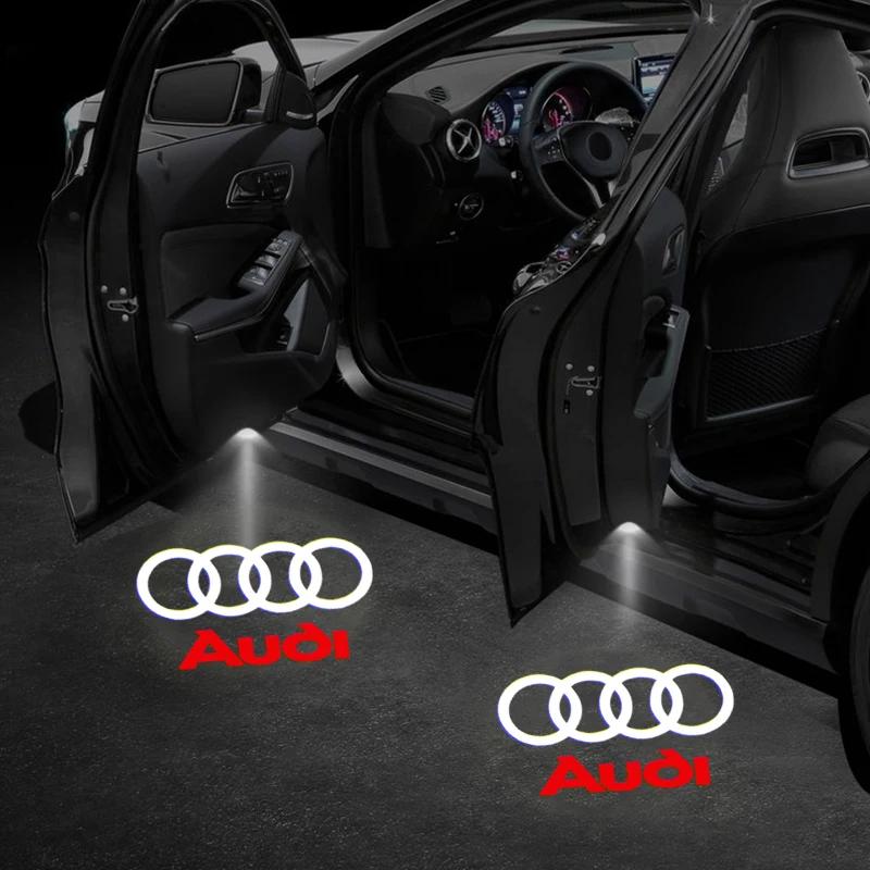 For Audi S66Led Car Door Welcome Light 3D Logo Projector For audi A3 8V 8P 8L A4 B5 B6 B7 B8 B9 A6 C5 C6 C7 C8 A5 8T A8 Q3 Q5 Q7 TT S3 S6