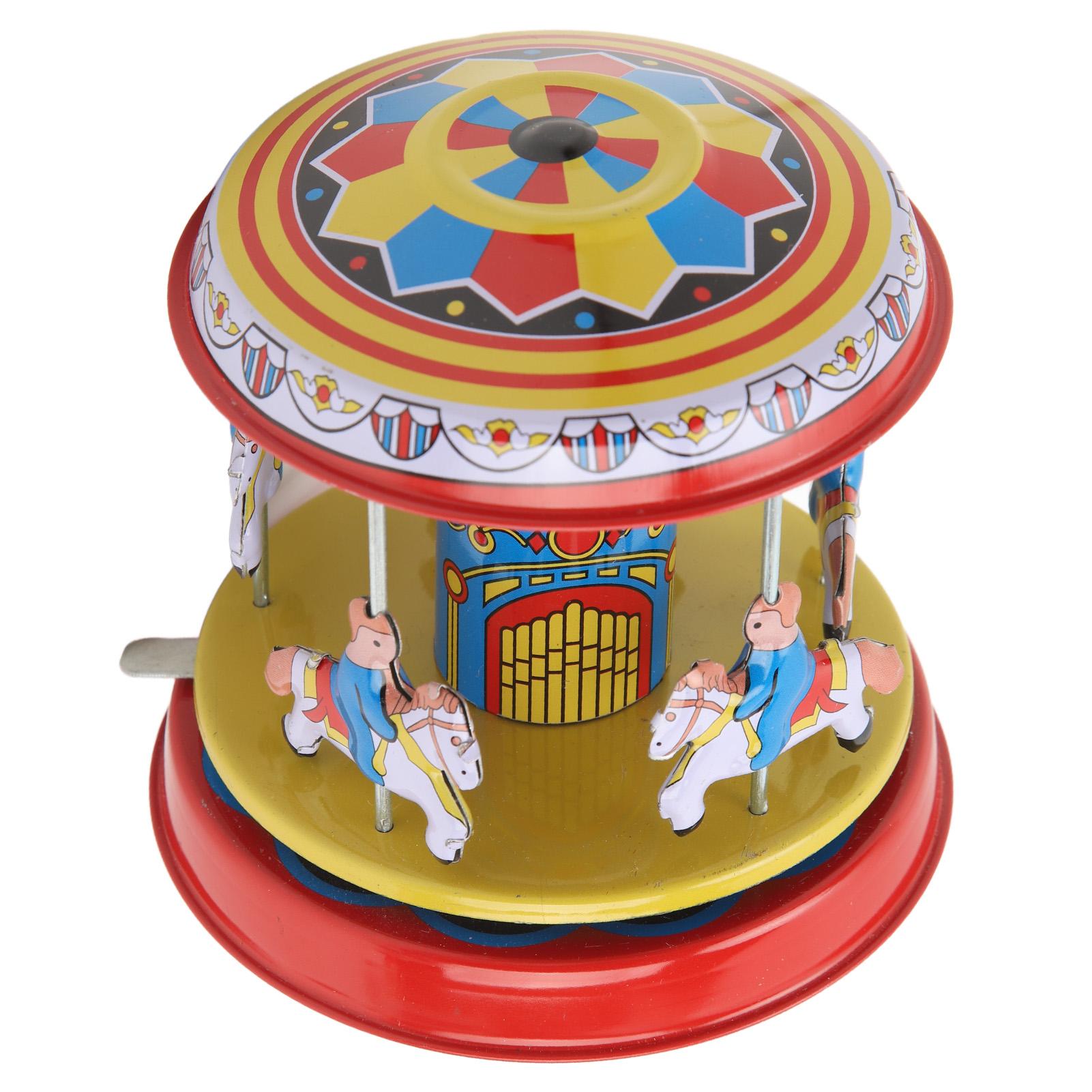 

Carousel Horse Wind Up Toys Retro Handmade Interesting Rotating Carousel Horse Clockwork Toys for Birthday Gift