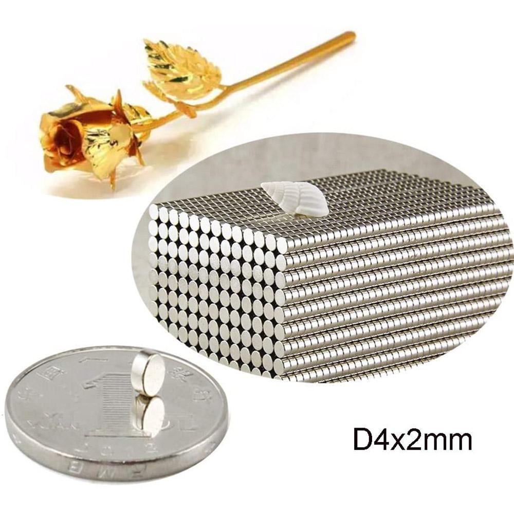 

200Pcs/Pack 4*2mm Mini Small Round Magnetic Disc NdFeB Super Strong Powerful Magnets Type A