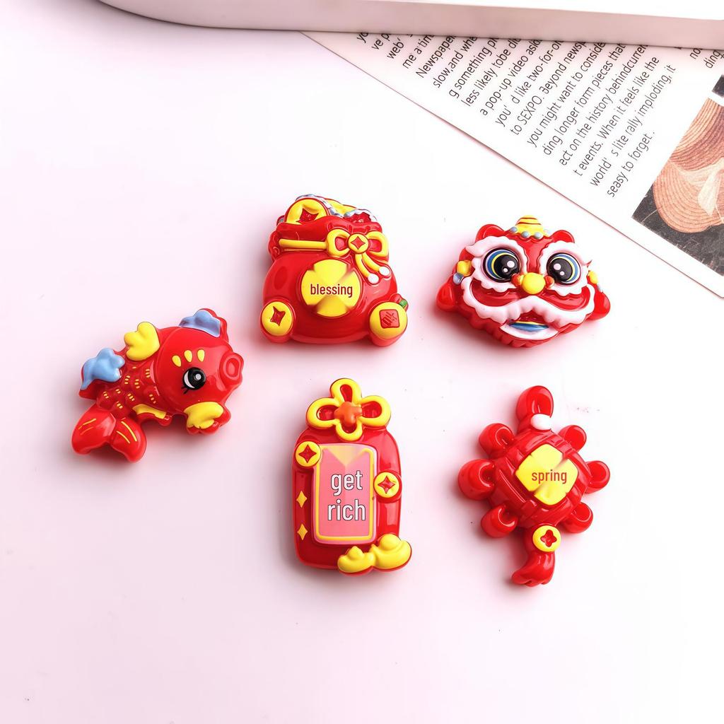 Lion Dance DIY Ornament: New Year Blessing Card & Accessories Material