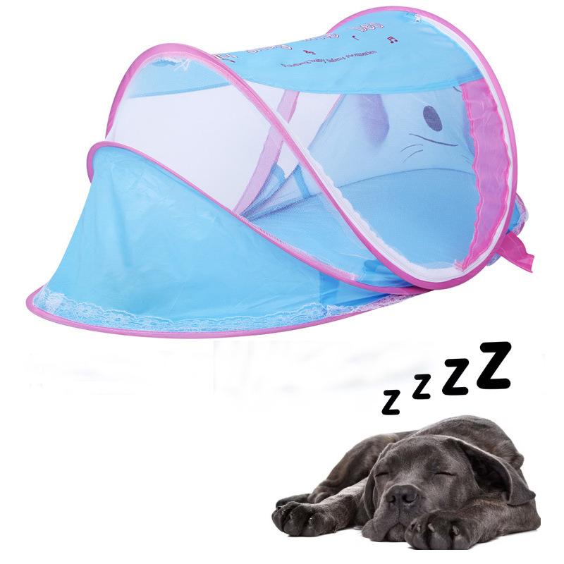 Mosquito Proof Dog House Breathable Mosquito Net for Cats and Pets Sun Shading and Sun Protection Summer Travel Tent