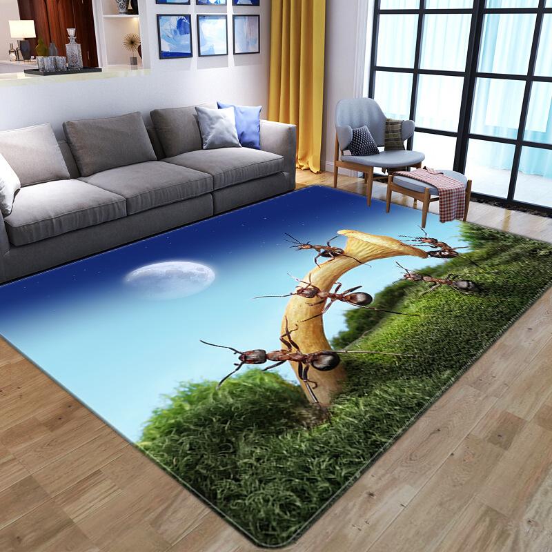 Wild Horse Carpet, European Pastoral Entrance Carpet, Coffee Table, Bedroom, Full Mat In Front Of Bed