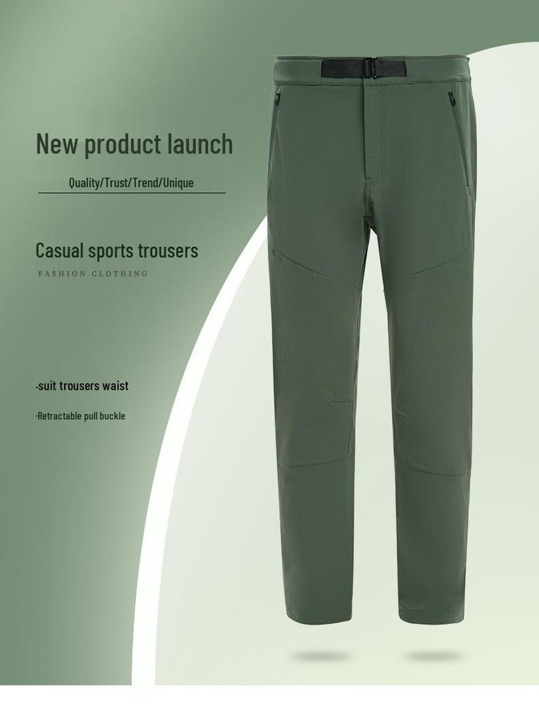 Men's Quick-Dry Outdoor Mountaineering Pants - Loose, Comfortable Woven Casual Sport Trousers, Plus Size, Trendy Autumn Style.