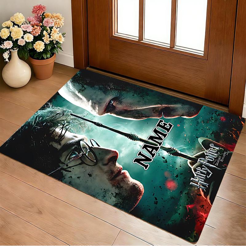 Custom Name Magic Quest Living Room Non-Slip Area Rug Soft Carpet for Bedroom Kids Playroom Sofa Office Home Decor Doormat