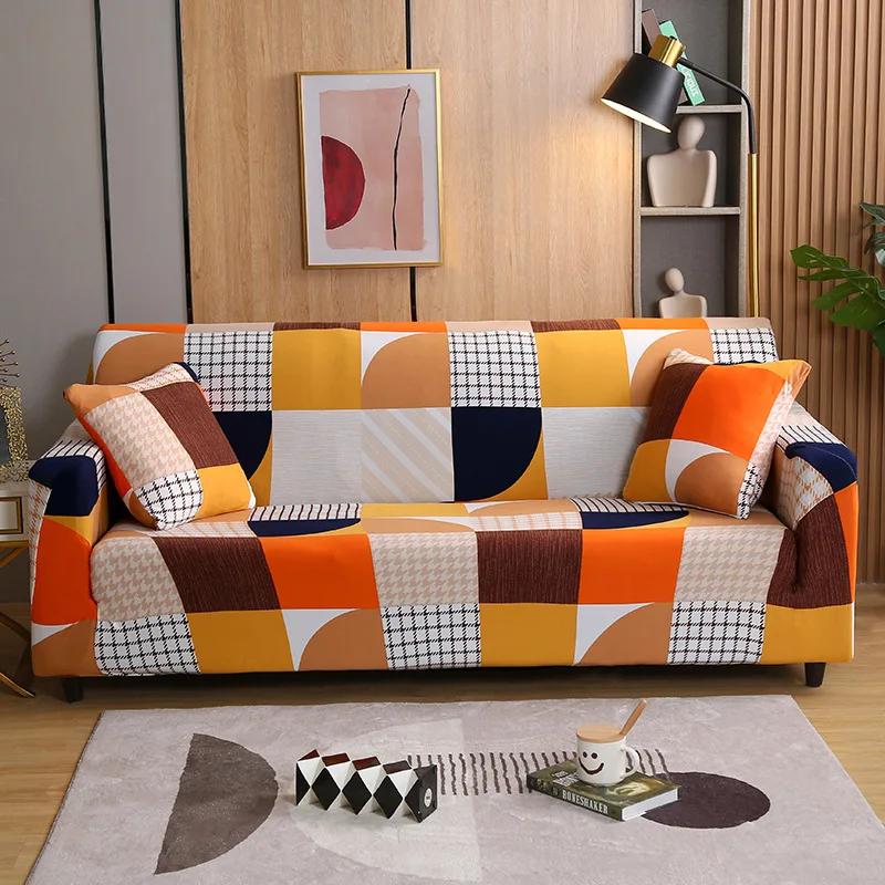 Geometric Elastic Sofa Covers for Living Room All-inclusive Slip-resistant Couch Cover Strech L Shape Corner Sofa Slipcovers 1PC