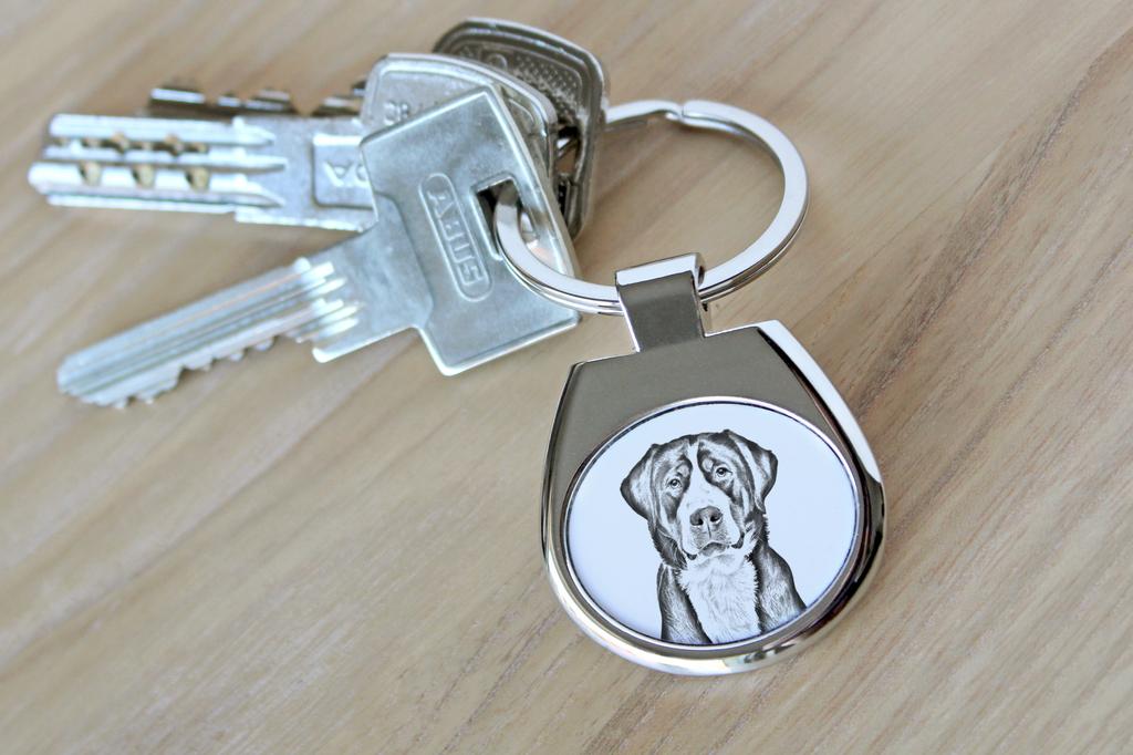 Velký švýcarský salašnický pes, Velký švýcarský salašnický pes - klíčenka s pejskem, klíčenka s potiskem, personalizovaný přívěsek od značky Art-Dog
