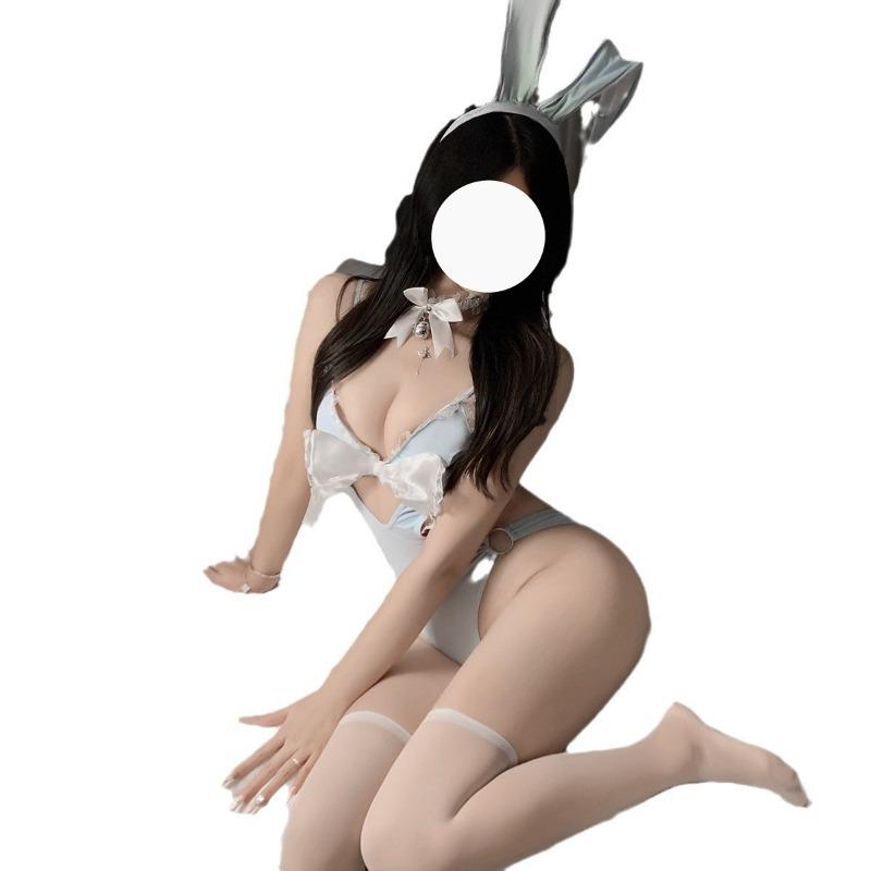 Erotic lingerie os bunny uniform seduction rabbit ears sexy seduction bow sweet cosplay woman
