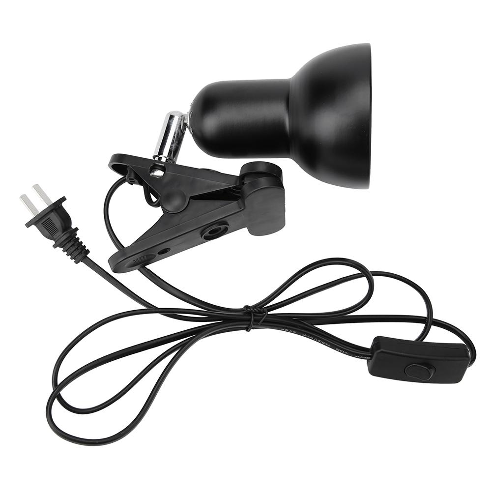 Turtle Lizards Reptile Basking Clip Light Base 360 Degrees Rotate Heating Clamp Lamp Holder Lighting Sockets