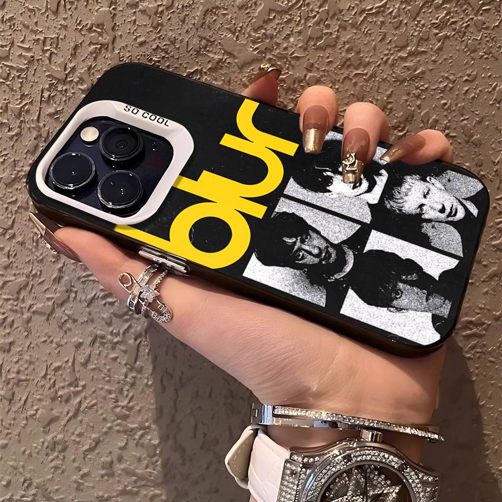 Band Musik Rapper B-Blur Vintage Phone Case For IPhone 17 16 15 14 11 12 13 Pro Max Pro Plus Colored Silver Cover