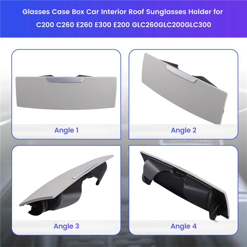 A03Z-New Glasses Case Box Car Interior Roof Sunglasses Holder For Mercedes-Benz C200 C260 E260 E300 E200 GLC260 GLC200 GLC300