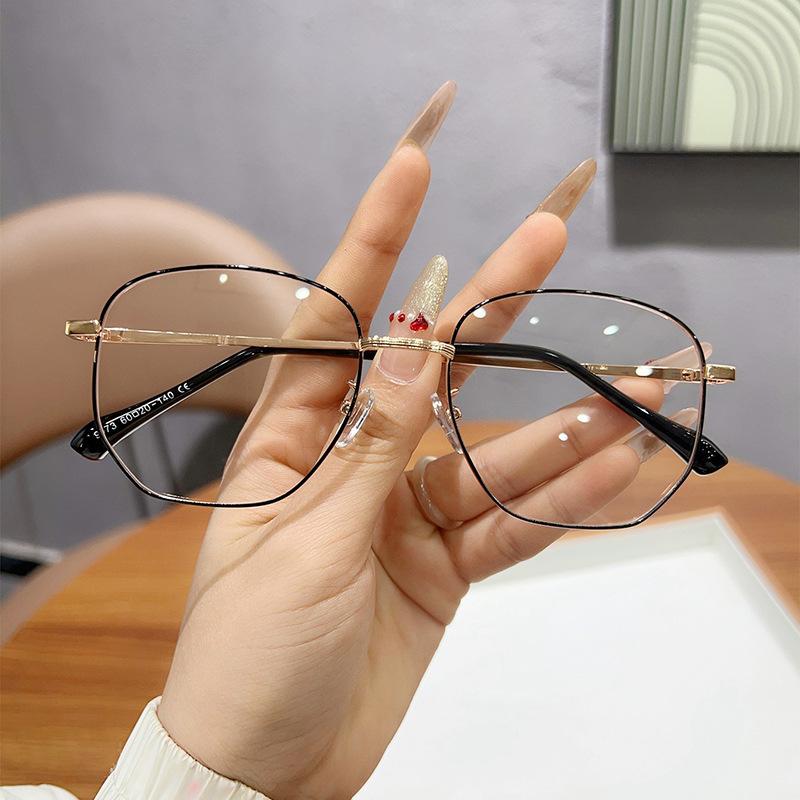 JYL Eyeglasses Men Polygon Anti Blue Light Plain Versatile Use YH9573 A-16456 ракета металлический