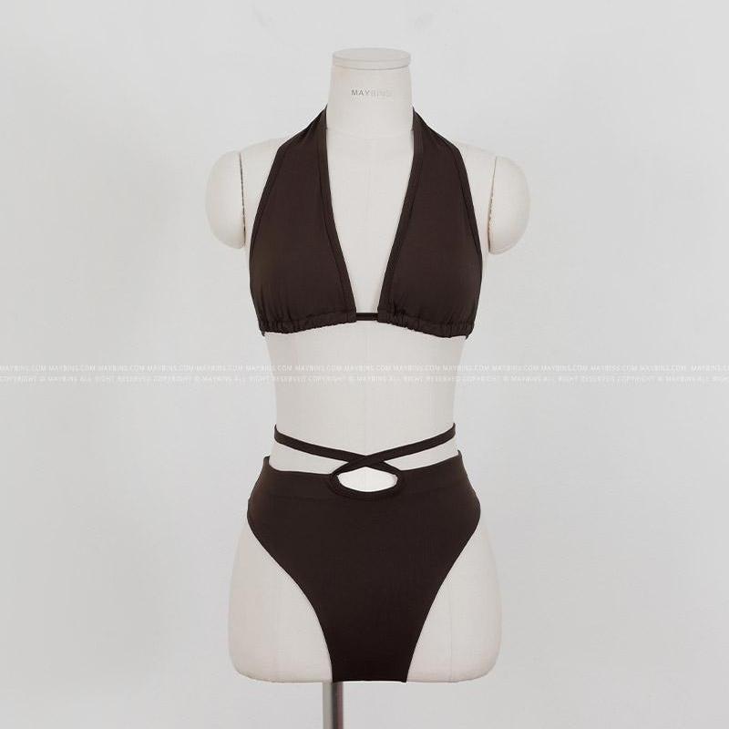 2023 Sexy Lace-up Split Bikini for Women's Big Chest - European & American Style Swimsuit
