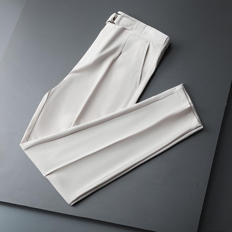 Autumn men's casual pants nine-point small trousers elastic slim-fitting small straight trousers men's and young men's business trousers