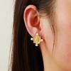 Ying Tai High Polish 18K Gold Queen Portrait Retro Stud Earrings - Stainless Titanium Steel, Fade-Resistant.