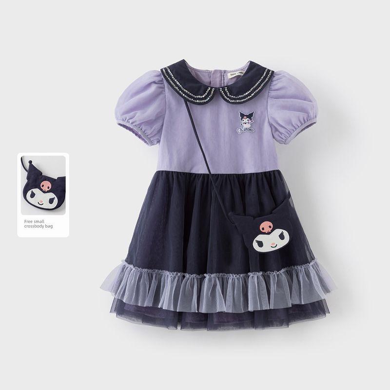 David Bella Kuromi Girls  Dress Lolita Children s Princess Dress Girl s Dress Summer Clothes Children s Clothing Night Purple [Ready Stock] 160