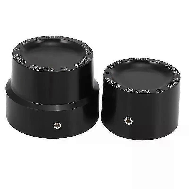4 Pcs Black Aluminum Rough Craft Carving Front & Rear Axle Nut Covers Caps Fit For Sportster XL883 XL1200 Dyna Touring V- hwy