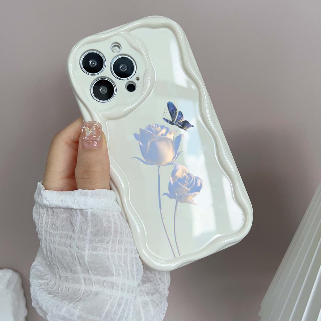 LZ16 Flower Clear Soft Wave Phone Cases for iPhone 15 13 Pro Max 12 Mini 14 8 Plus XS Max XR 6 Protection Back Cover