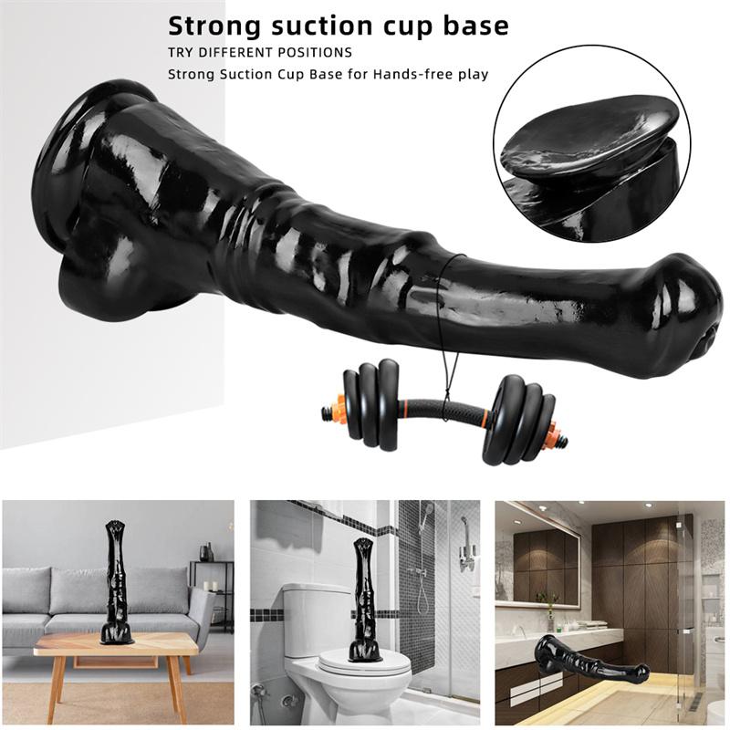 Kôň kohút 8 cm veľký žrebec Alternatívne zviera nadrozmerný falus análny kolík popolavý hráč super hrubý