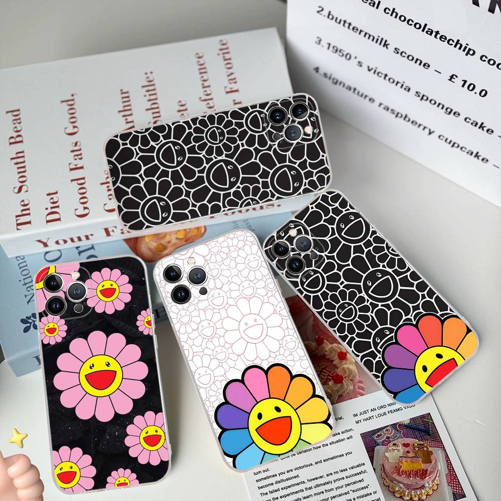 Japanese Artisti M-murakami T-takash Art Transparent Phone Case for iPhone 17 Air 16 Pro Max 15 14 13 12 11Plus Shockproof Cover