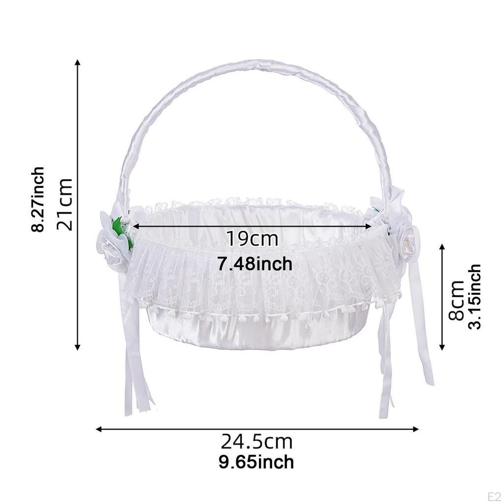 Wedding Flower Basket Girl Portable Creative Candy Storage Holder for Festive