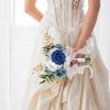 Handmade Wedding Rose Bouquet Bride Bridesmaid Holding Flowers for Festivals Decoration Green