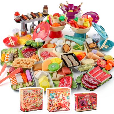 Children'S Play House Kitchen Toys Hot Pot Skewers Bbq Set Small Hot Pot Skewers Ingredients Meals Kitchenware Color Box