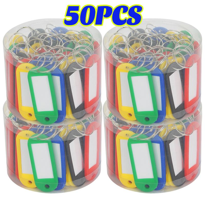 5/100pcs Colorful Key Tags Durable Plastic Identifiers for Easy Key Organization Travel Stylish Luggage Bag Accessories