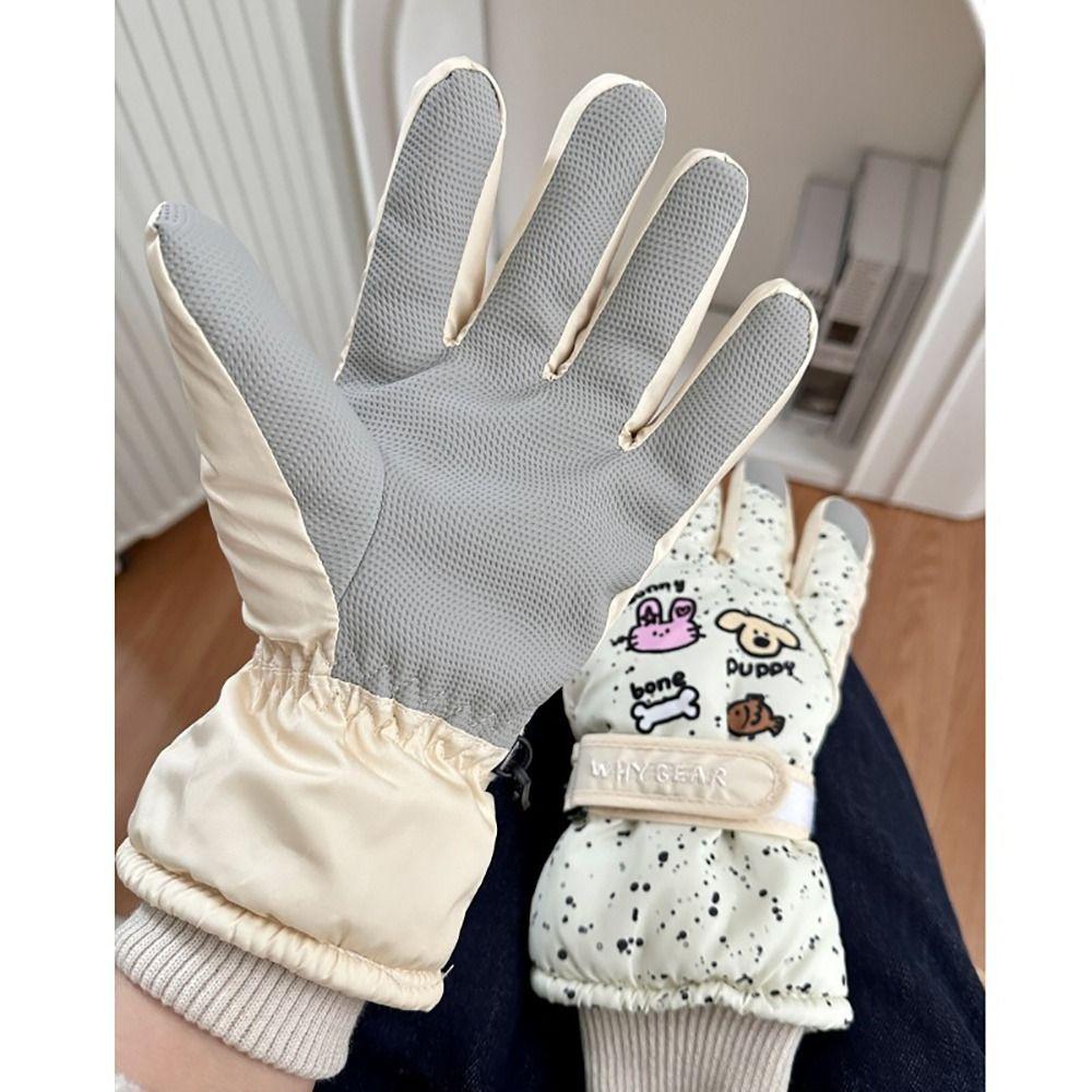 Touchscreen Winter Plush Gloves Cartoon Warm Gloves Multi-functional Ski Gloves  Sport