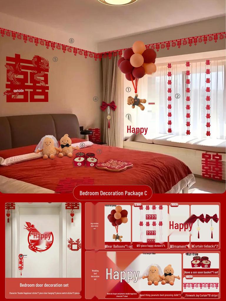 Elegant Red Wedding Tiebacks for Curtains - Perfect for Decorating Living Rooms or Bedrooms