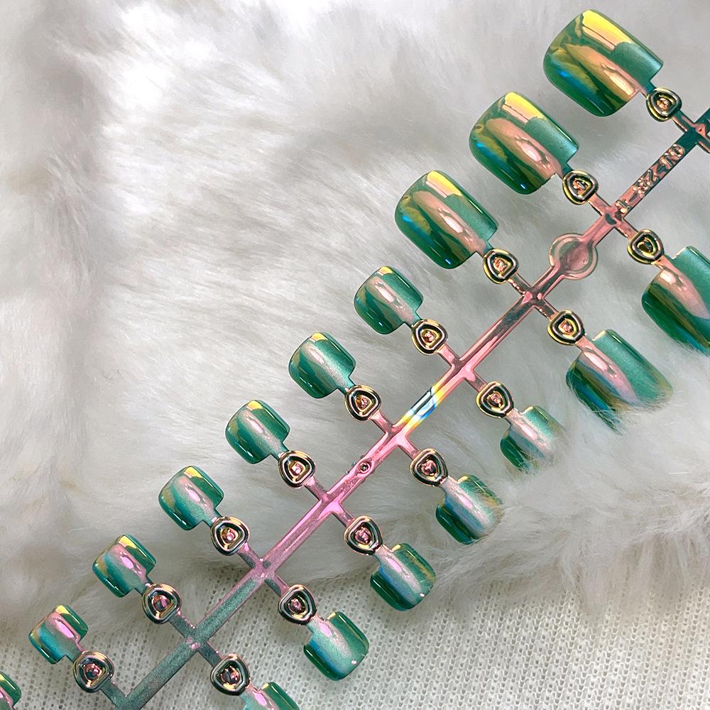 Kikyō Cat Eye Glass Bead Toenail Tips: Pre-made, Removable, Semi-finished, Wearable Nail Tips 142