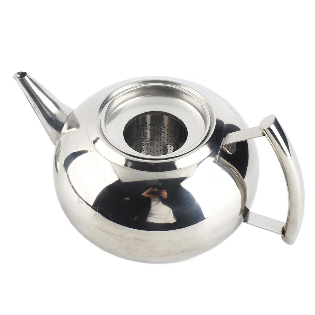 2L 201 Edelstahl Teekanne Kaffee Teekanne Wasserkocher mit herausnehmbarem Filter