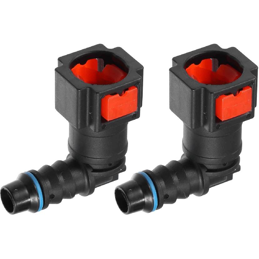 

Car Fuel Line Hose Quick Release Connector 90 Degree 5/16 7.89mm SAE to 1/4 6mm Disconnect Hose Plastic Red (Set of 2) 5/16 -5/16
