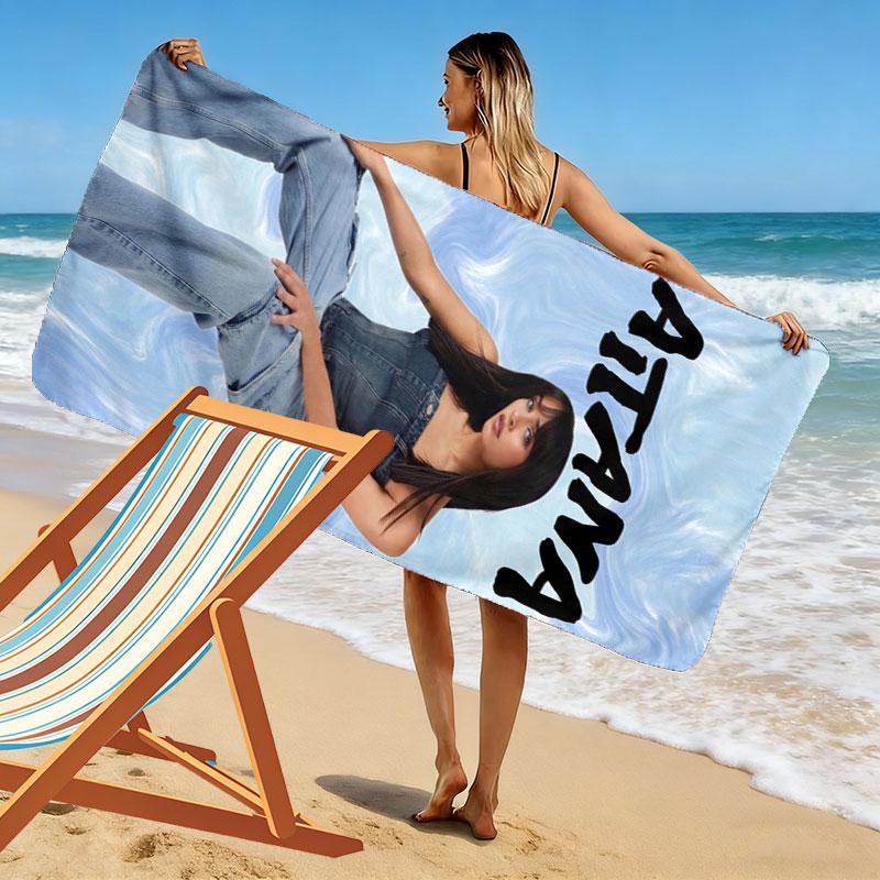 Aitana Print Beach Towel, Large Soft Quick Dry Towel for Beach Camping Swimming