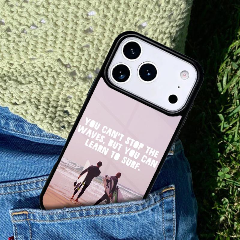 Learn To Surf Can't Stop Waves Mobile Phone Case Compatible with IPhone 17 16 15 14 13 12 11Pro Max 17 Air Cover