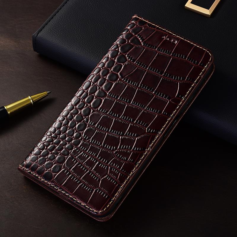Crocodile Genuine Leather Flip Case for Meizu Note 15 16 16S 16T 16TH 16XS 17 18 18S 18X 20 21 Lite Pro Phone Wallet Cover Cases