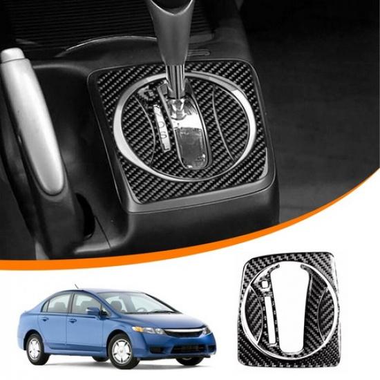 For Honda Civic 8Th Gen 2006-2011 Carbon Fiber Auto Gear Shift Panel Cover Trim