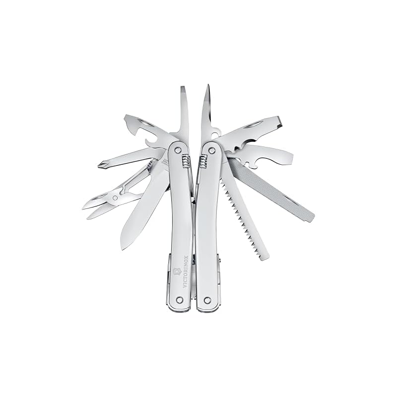 VICTORINOX Swiss Tool Spirit MX Silver with Nylon Case, Swiss Army Knife, Multi-Function Knife, DIY Pliers, Swiss-Made Multi-Tool with 24 Locking