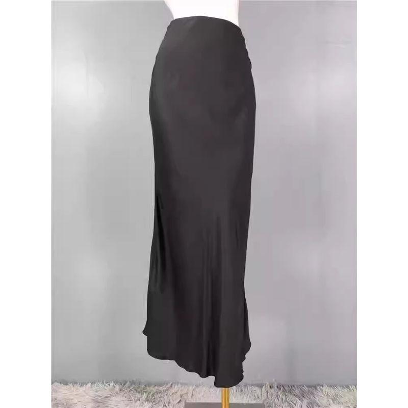 Export Single H Home Work Clothing Office Ol High Waist Fishtail Skirt A- Line Skirt Temperament High Cold Goddess Skirt Underskirt