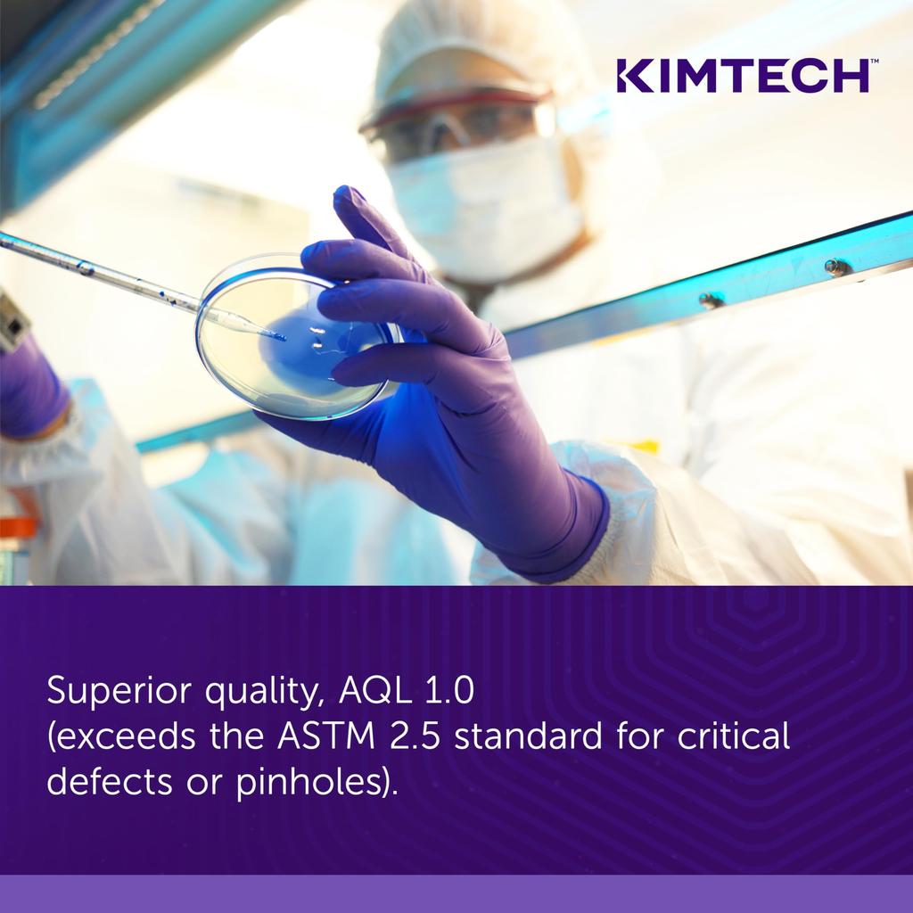 Purple Nitrile Exam Gloves S 50 Pieces 30cm Kimberly-Clark Extra Powder-Free (Length Prospec)