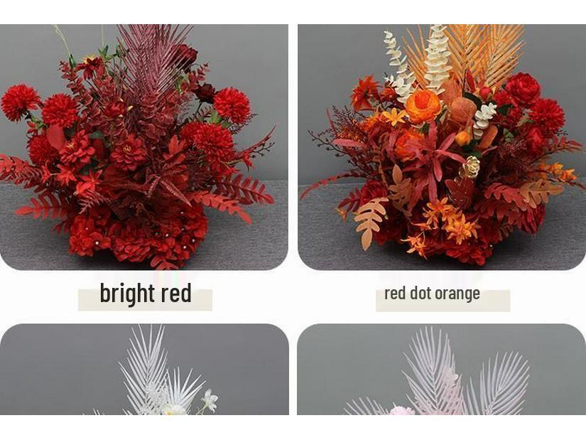 Large Eucalyptus Silk Flower Row for Wedding Table Decoration