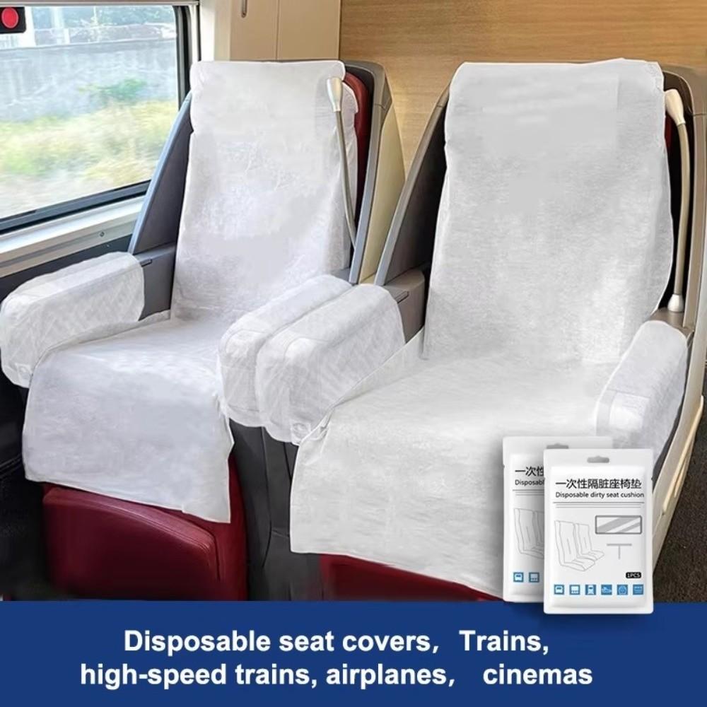 3 Set Non-woven Fabric Disposable Seat Cover Thickened with Armrest Covers Public Transport Chair Cover Single-Use Hygienic