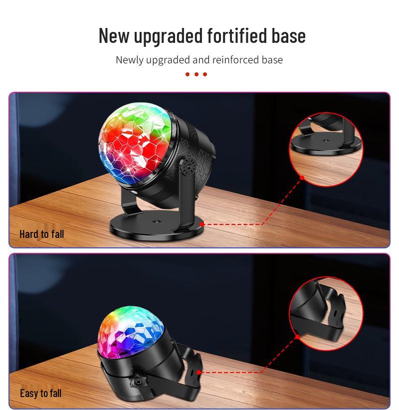 Rotating Colorful LED Crystal Disco Ball Stage Light