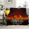 New G-Grave Cartoon F-Fireflies Movie 3D Flannel Blanket Soft Throw Blanket Art For Home Decor Bedroom Bed Sofa Picnic Fans Gift