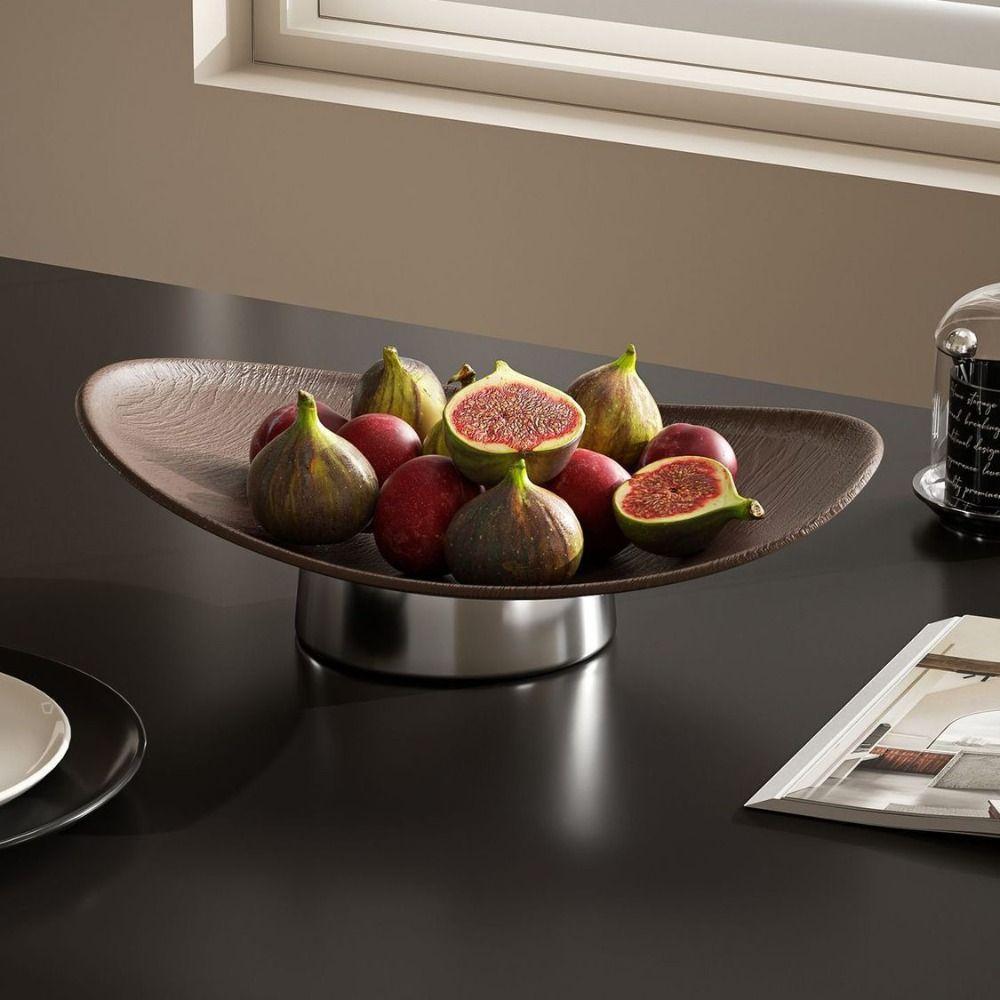Light Luxury Style Fruit Storage Tray Imitation Wood Grain INS Jewelry Display Plate Multi-purpose Minimalist Sundries Organizer