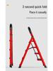 4-Step Indoor Folding Ladder Stool: Multi-Functional Telescopic Design
