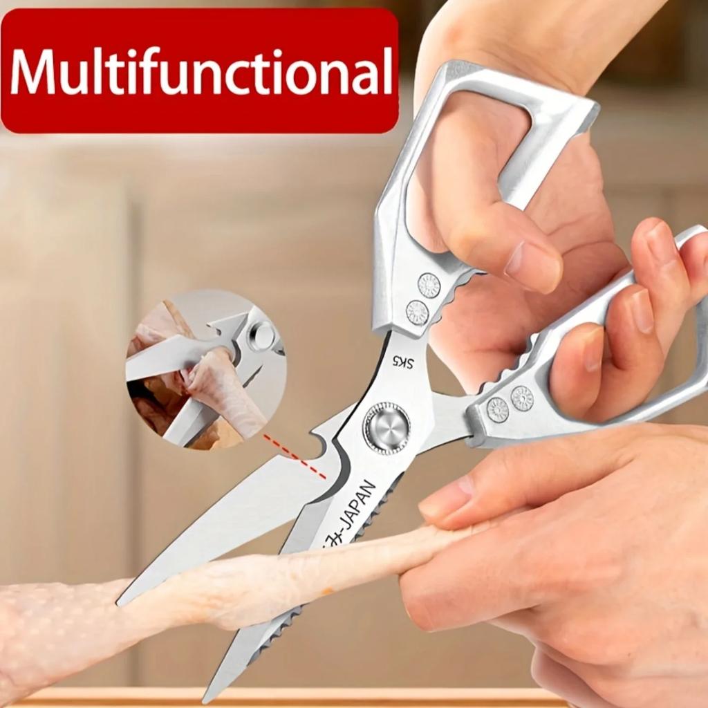 Kitchen Scissors Multifunctional Stainless Steel SK5 Sharp Poultry Shears Fish Chicken Bone Remover Meat Household Food Cutter