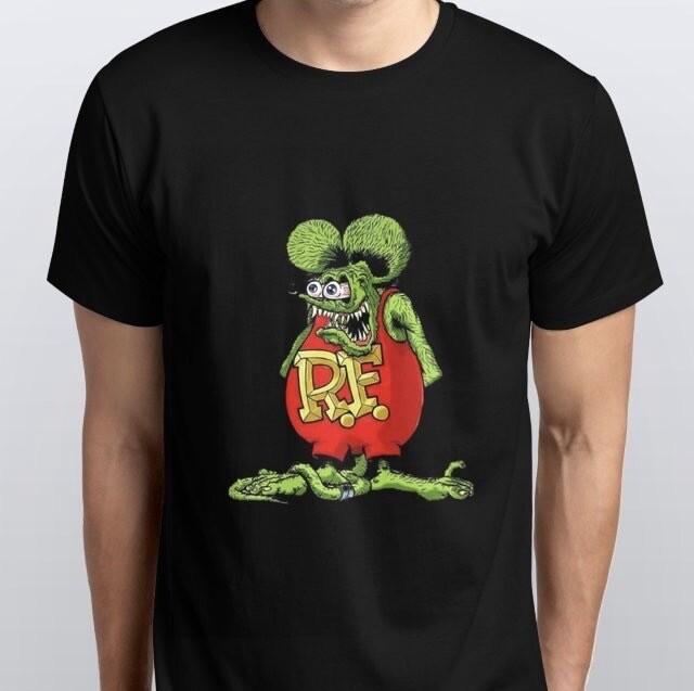 T Shirt Rat Fink Piston BLACK WHITE ALL SIZES S_2xl hot rod car retro oldschool Unisex T-Shirt XXXL