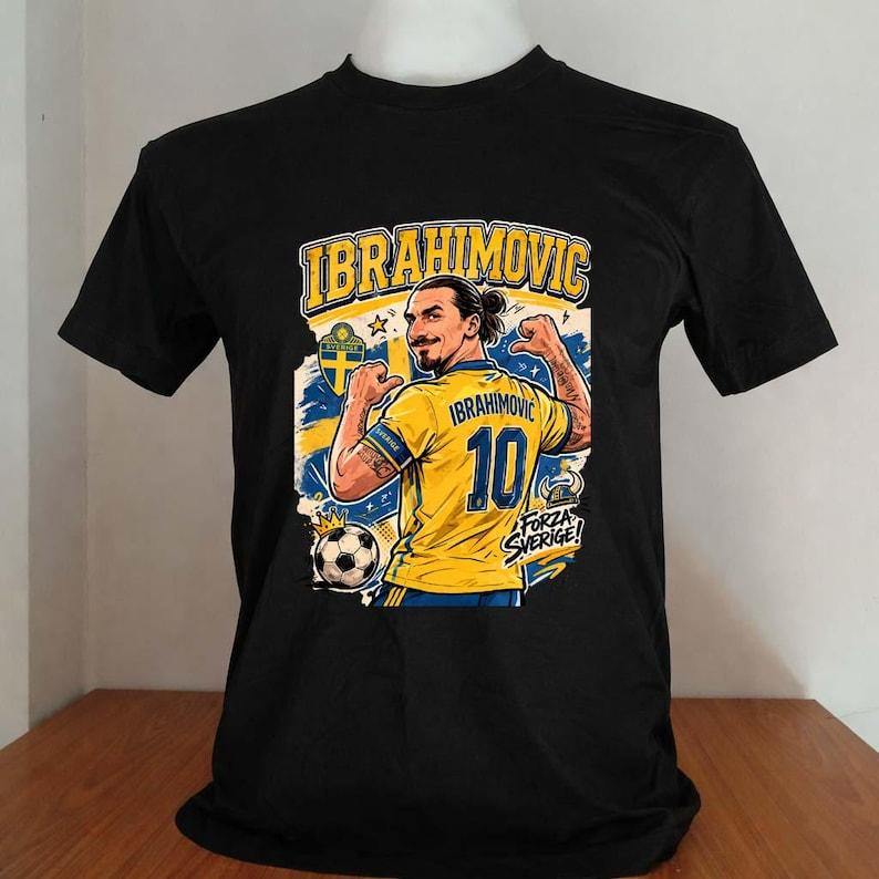 zlatan ibrahimovic t-shirt black color cartoon version worldcup 2026 2XL