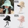 Stylish Solid Color Bowknot Sun Protection Fishing Hat For Women Summer 2024