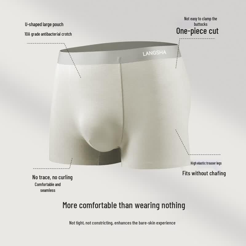 Langs Sha Men's Bamboo Fiber Boxer Briefs